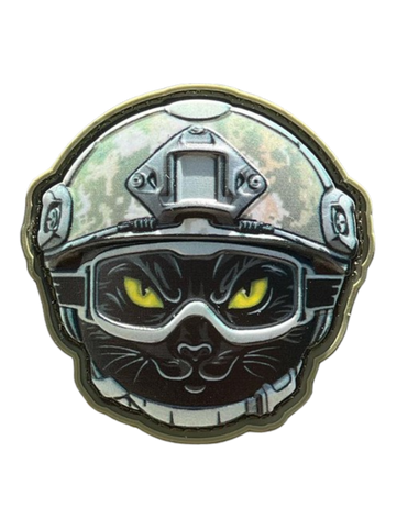 Tactical Black Cat PVC Morale Patch - Tactical Outfitters