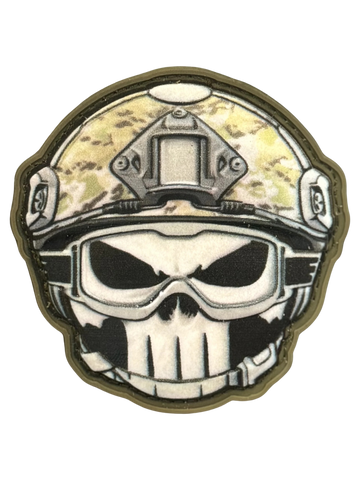 Tactical Skull Camo PVC Morale Patch - Tactical Outfitters