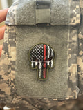 Thin Red Line Patriot Skull PVC Morale Patch - Tactical Outfitters