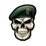 Green Beret Skull PVC Morale Patch - Tactical Outfitters