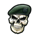 Green Beret Skull PVC Morale Patch - Tactical Outfitters