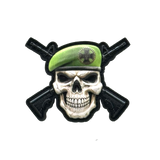 Green Beret Skull V2 PVC Morale Patch - Tactical Outfitters