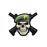 Green Beret Skull V2 PVC Morale Patch - Tactical Outfitters