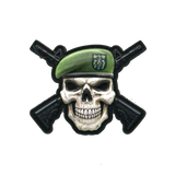 Green Beret Skull V2 PVC Morale Patch - Tactical Outfitters