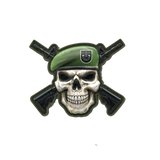 Green Beret Skull V2 PVC Morale Patch - Tactical Outfitters