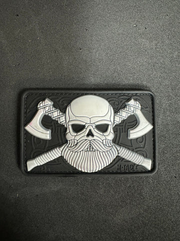 Bearded Viking Skull PVC Morale Patch - Tactical Outfitters