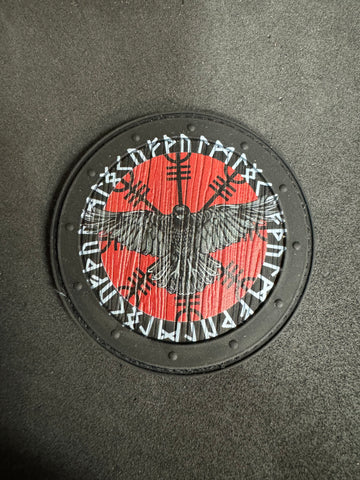 Viking Warrior Crow Shield PVC Morale Patch - Tactical Outfitters