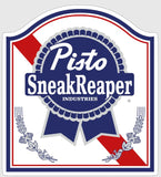 Sneakreaper Industries Pisto Blue Ribbon Morale Patch & Sticker Set - Tactical Outfitters