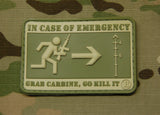 Emergency Carbine 3D PVC Morale Patch - Tactical Outfitters