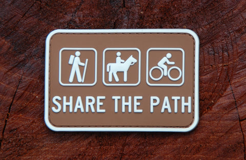 SHARE THE PATH CAMPGROUND SIGN 3D PVC MORALE PATCH - Tactical Outfitters