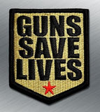 GUNS SAVE LIVES MORALE PATCH - Tactical Outfitters