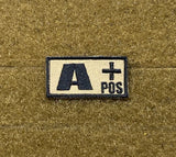 Tactical Outfitters Blood Type Morale Patches - Tactical Outfitters