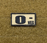 Tactical Outfitters Blood Type Morale Patches - Tactical Outfitters